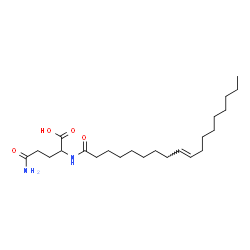 ChemSpider 2D Image | N~2~-[(9E)-9-Octadecenoyl]glutamine | C23H42N2O4