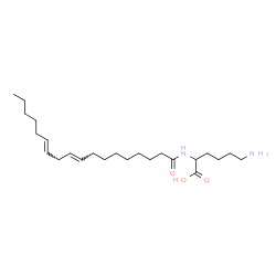 ChemSpider 2D Image | N~2~-[(9E,12E)-9,12-Octadecadienoyl]lysine | C24H44N2O3