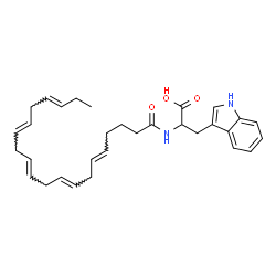 ChemSpider 2D Image | N-[(5E,8E,11E,14E,17E)-5,8,11,14,17-Icosapentaenoyl]tryptophan | C31H40N2O3