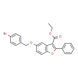 ChemSpider 2D Image | Ethyl 5-[(4-bromobenzyl)oxy]-2-phenyl-1-benzofuran-3-carboxylate | C24H19BrO4
