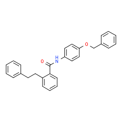 ChemSpider 2D Image | N-[4-(Benzyloxy)phenyl]-2-(2-phenylethyl)benzamide | C28H25NO2