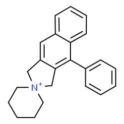 ChemSpider 2D Image | 9-phenylspiro[1,3-dihydrobenzo[f]isoindol-2-ium-2,1'-azinan-1-ium] | C23H24N