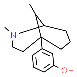 ChemSpider 2D Image | 3-(2,9-Dimethyl-2-azabicyclo[3.3.1]non-5-yl)phenol | C16H23NO