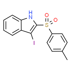 ChemSpider 2D Image | 3-Iodo-2-[(4-methylphenyl)sulfonyl]-1H-indole | C15H12INO2S