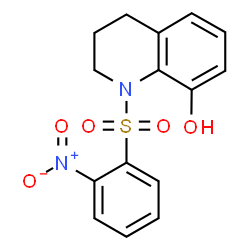 ChemSpider 2D Image | 1-[(2-Nitrophenyl)sulfonyl]-1,2,3,4-tetrahydro-8-quinolinol | C15H14N2O5S