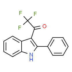ChemSpider 2D Image | 2,2,2-Trifluoro-1-(2-phenyl-1H-indol-3-yl)ethanone | C16H10F3NO