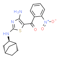 ChemSpider 2D Image | {4-Amino-2-[(1R,2R,4S)-bicyclo[2.2.1]hept-2-ylamino]-1,3-thiazol-5-yl}(2-nitrophenyl)methanone | C17H18N4O3S