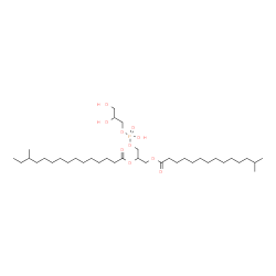 ChemSpider 2D Image | 20,23,24-Trihydroxy-2-methyl-20-oxido-14-oxo-15,19,21-trioxa-20lambda~5~-phosphatetracosan-17-yl 13-methylpentadecanoate | C37H73O10P
