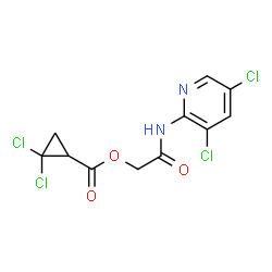 ChemSpider 2D Image | 2-[(3,5-Dichloro-2-pyridinyl)amino]-2-oxoethyl 2,2-dichlorocyclopropanecarboxylate | C11H8Cl4N2O3