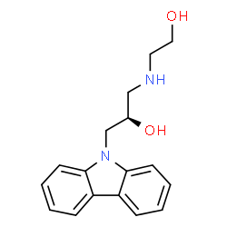 ChemSpider 2D Image | (2R)-1-(9H-Carbazol-9-yl)-3-[(2-hydroxyethyl)amino]-2-propanol | C17H20N2O2