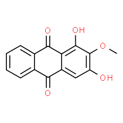 ChemSpider 2D Image | Anthraquinone, 1,3-dihydroxy-2-methoxy- | C15H10O5