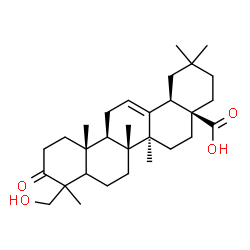 ChemSpider 2D Image | (5xi,18alpha)-23-Hydroxy-3-oxoolean-12-en-28-oic acid | C30H46O4