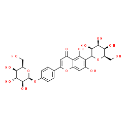 ChemSpider 2D Image | 2,6-Anhydro-6-{5,7-dihydroxy-2-[4-(beta-D-idopyranosyloxy)phenyl]-4-oxo-4H-chromen-6-yl}-D-altritol | C27H30O15