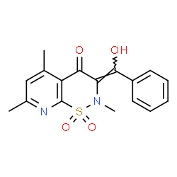 ChemSpider 2D Image | (3E)-3-[Hydroxy(phenyl)methylene]-2,5,7-trimethyl-2,3-dihydro-4H-pyrido[3,2-e][1,2]thiazin-4-one 1,1-dioxide | C17H16N2O4S