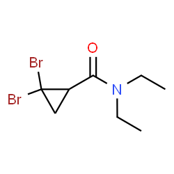 ChemSpider 2D Image | 2,2-Dibromo-N,N-diethylcyclopropanecarboxamide | C8H13Br2NO