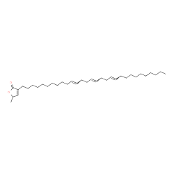 ChemSpider 2D Image | 5-Methyl-3-[(11E,15E,19E)-11,15,19-triacontatrien-1-yl]-2(5H)-furanone | C35H60O2