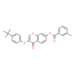 ChemSpider 2D Image | 3-(4-tert-Butylphenoxy)-4-oxo-4H-chromen-7-yl 3-methylbenzoate | C27H24O5