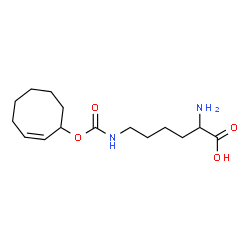 ChemSpider 2D Image | N~6~-{[(2Z)-2-Cycloocten-1-yloxy]carbonyl}lysine | C15H26N2O4
