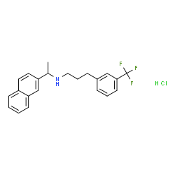 ChemSpider 2D Image | N-[1-(2-Naphthyl)ethyl]-3-[3-(trifluoromethyl)phenyl]-1-propanamine hydrochloride (1:1) | C22H23ClF3N