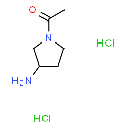 ChemSpider 2D Image | 1-(3-Amino-1-pyrrolidinyl)ethanone dihydrochloride | C6H14Cl2N2O
