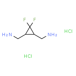 ChemSpider 2D Image | (3,3-Difluoro-1,2-cyclopropanediyl)dimethanamine dihydrochloride | C5H12Cl2F2N2