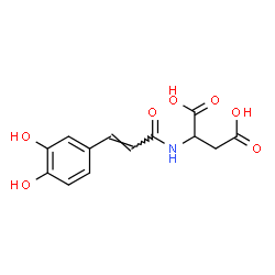 ChemSpider 2D Image | N-[(2E)-3-(3,4-Dihydroxyphenyl)-2-propenoyl]aspartic acid | C13H13NO7