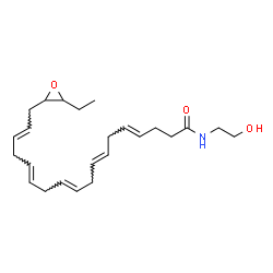 ChemSpider 2D Image | (4E,7E,10E,13E,16E)-18-(3-Ethyl-2-oxiranyl)-N-(2-hydroxyethyl)-4,7,10,13,16-octadecapentaenamide | C24H37NO3
