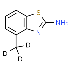 ChemSpider 2D Image | 4-(~2~H_3_)Methyl-1,3-benzothiazol-2-amine | C8H5D3N2S