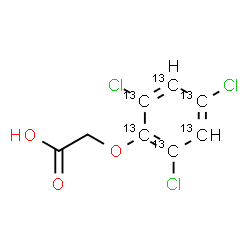 ChemSpider 2D Image | {[2,4,6-Trichloro(~13~C_6_)phenyl]oxy}acetic acid | C213C6H5Cl3O3