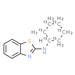 ChemSpider 2D Image | N-(~13~C_6_)Cyclohexyl-1,3-benzothiazol-2-amine | C713C6H16N2S