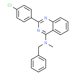 ChemSpider 2D Image | N-Benzyl-2-(4-chlorophenyl)-N-methyl-4-quinazolinamine | C22H18ClN3