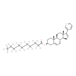 ChemSpider 2D Image | (3beta)-17-(3-Pyridinyl)androsta-5,16-dien-3-yl (~2~H_19_)decanoate | C34H30D19NO2