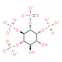 ChemSpider 2D Image | (1R,2R,3R,4S,5R,6R)-5,6-Dihydroxy-1,2,3,4-cyclohexanetetrayl tetrakis(phosphate) | C6H8O18P4
