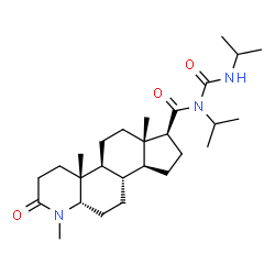 ChemSpider 2D Image | (4aR,4bS,6aS,7S,9aS,9bS,11aS)-N-Isopropyl-N-(isopropylcarbamoyl)-1,4a,6a-trimethyl-2-oxohexadecahydro-1H-indeno[5,4-f]quinoline-7-carboxamide | C27H45N3O3