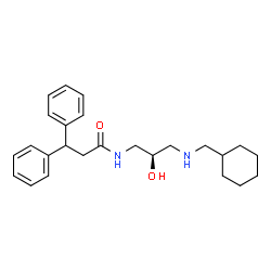 ChemSpider 2D Image | N-{(2R)-3-[(Cyclohexylmethyl)amino]-2-hydroxypropyl}-3,3-diphenylpropanamide | C25H34N2O2