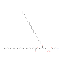 ChemSpider 2D Image | 2-(Octadecyloxy)-3-(palmitoyloxy)propyl 2-(trimethylammonio)ethyl phosphate | C42H86NO7P