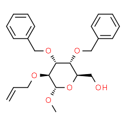 ChemSpider 2D Image | Methyl 2-O-allyl-3,4-di-O-benzyl-alpha-D-altropyranoside | C24H30O6