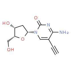ChemSpider 2D Image | 4-Amino-1-(2-deoxy-beta-D-threo-pentofuranosyl)-5-ethynyl-2(1H)-pyrimidinone | C11H13N3O4