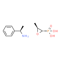 ChemSpider 2D Image | [(2S,3S)-3-Methyl-2-oxiranyl]phosphonic acid - (1R)-1-phenylethanamine (1:1) | C11H18NO4P