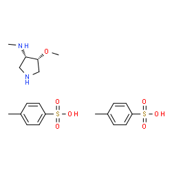 ChemSpider 2D Image | (3S,4R)-4-Methoxy-N-methyl-3-pyrrolidinamine 4-methylbenzenesulfonate (1:2) | C20H30N2O7S2