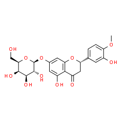 ChemSpider 2D Image | (2S)-5-Hydroxy-2-(3-hydroxy-4-methoxyphenyl)-4-oxo-3,4-dihydro-2H-chromen-7-yl beta-D-galactopyranoside | C22H24O11