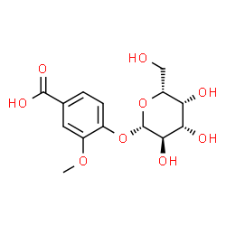ChemSpider 2D Image | 4-(beta-D-Galactopyranosyloxy)-3-methoxybenzoic acid | C14H18O9