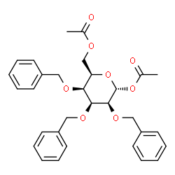ChemSpider 2D Image | 1,6-Di-O-acetyl-2,3,4-tri-O-benzyl-alpha-D-talopyranose | C31H34O8