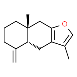 ChemSpider 2D Image | (4aR,8aR)-3,8a-Dimethyl-5-methylene-4,4a,5,6,7,8,8a,9-octahydronaphtho[2,3-b]furan | C15H20O