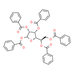 ChemSpider 2D Image | 1,2,3,5,6-Penta-O-benzoyl-D-gulofuranose | C41H32O11