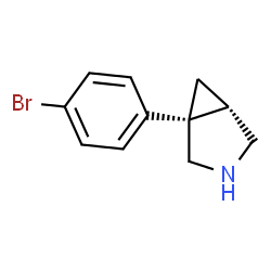 ChemSpider 2D Image | (1S,5S)-1-(4-Bromophenyl)-3-azabicyclo[3.1.0]hexane | C11H12BrN