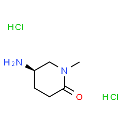 ChemSpider 2D Image | (5R)-5-Amino-1-methyl-2-piperidinone dihydrochloride | C6H14Cl2N2O