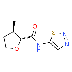 ChemSpider 2D Image | (2R,3R)-3-Methyl-N-(1,2,3-thiadiazol-5-yl)tetrahydro-2-furancarboxamide (non-preferred name) | C8H11N3O2S