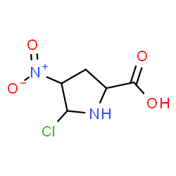 ChemSpider 2D Image | 5-Chloro-4-nitroproline | C5H7ClN2O4