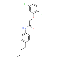 ChemSpider 2D Image | N-(4-Butylphenyl)-2-(2,5-dichlorophenoxy)acetamide | C18H19Cl2NO2